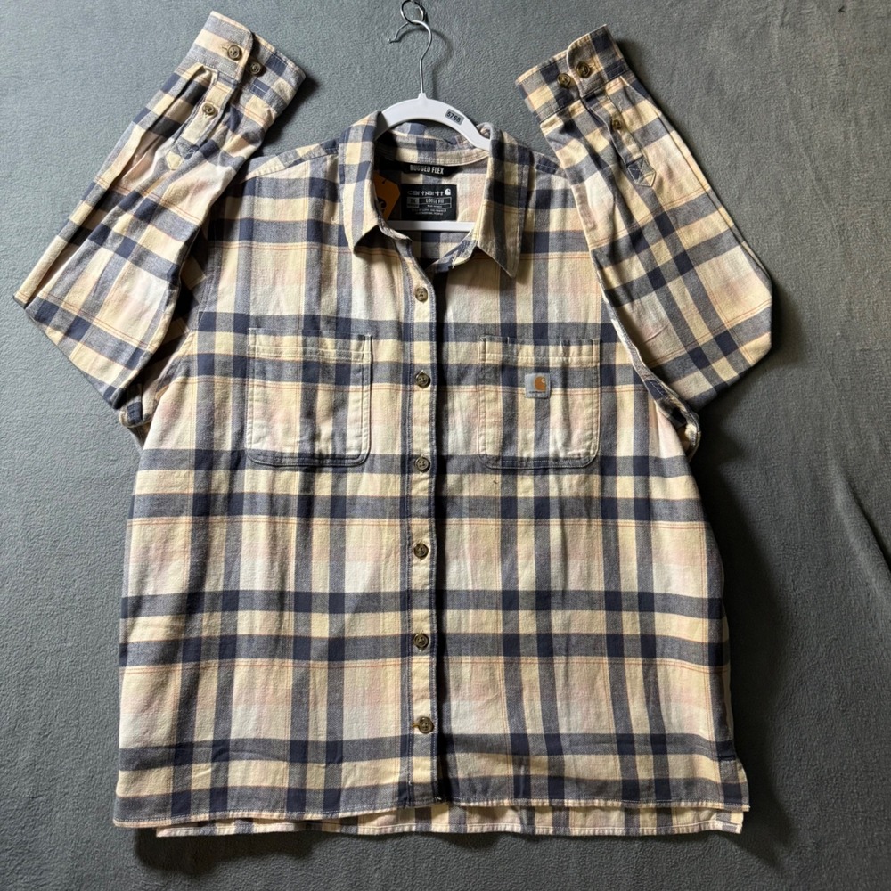 Carhartt Rugged Flex Loose Fit Midweight Flannel Plaid Shirt  Womens 2X